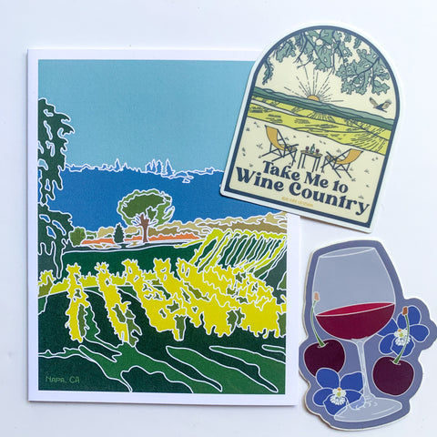 Take Me To Wine Country Sticker