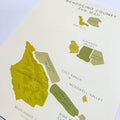 AVA Map - Mendocino County Labeled Art Print - North Coast Region