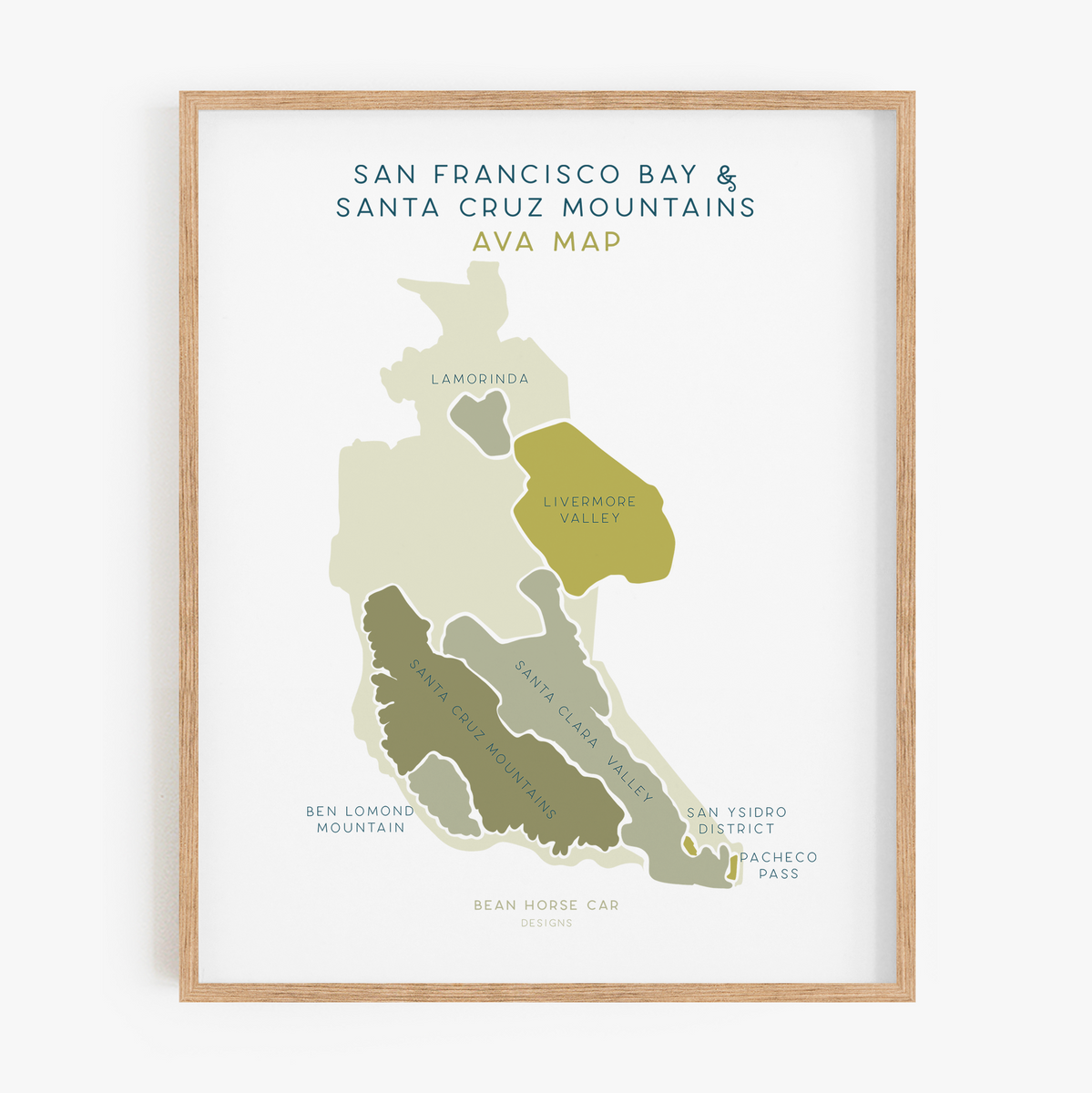 AVA Map San Francisco Bay and Santa Cruz Mountains Labeled