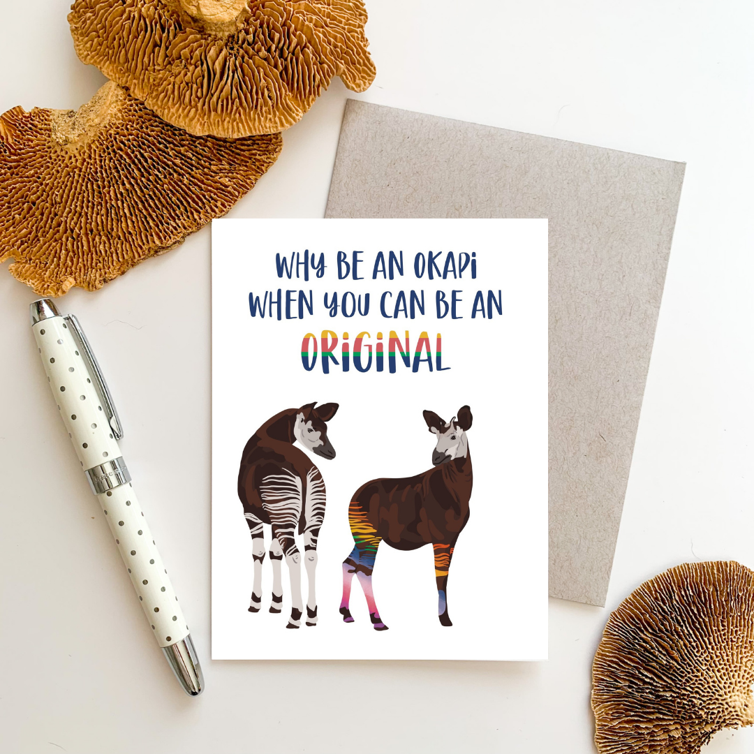 Okapi vs Original Greeting Card