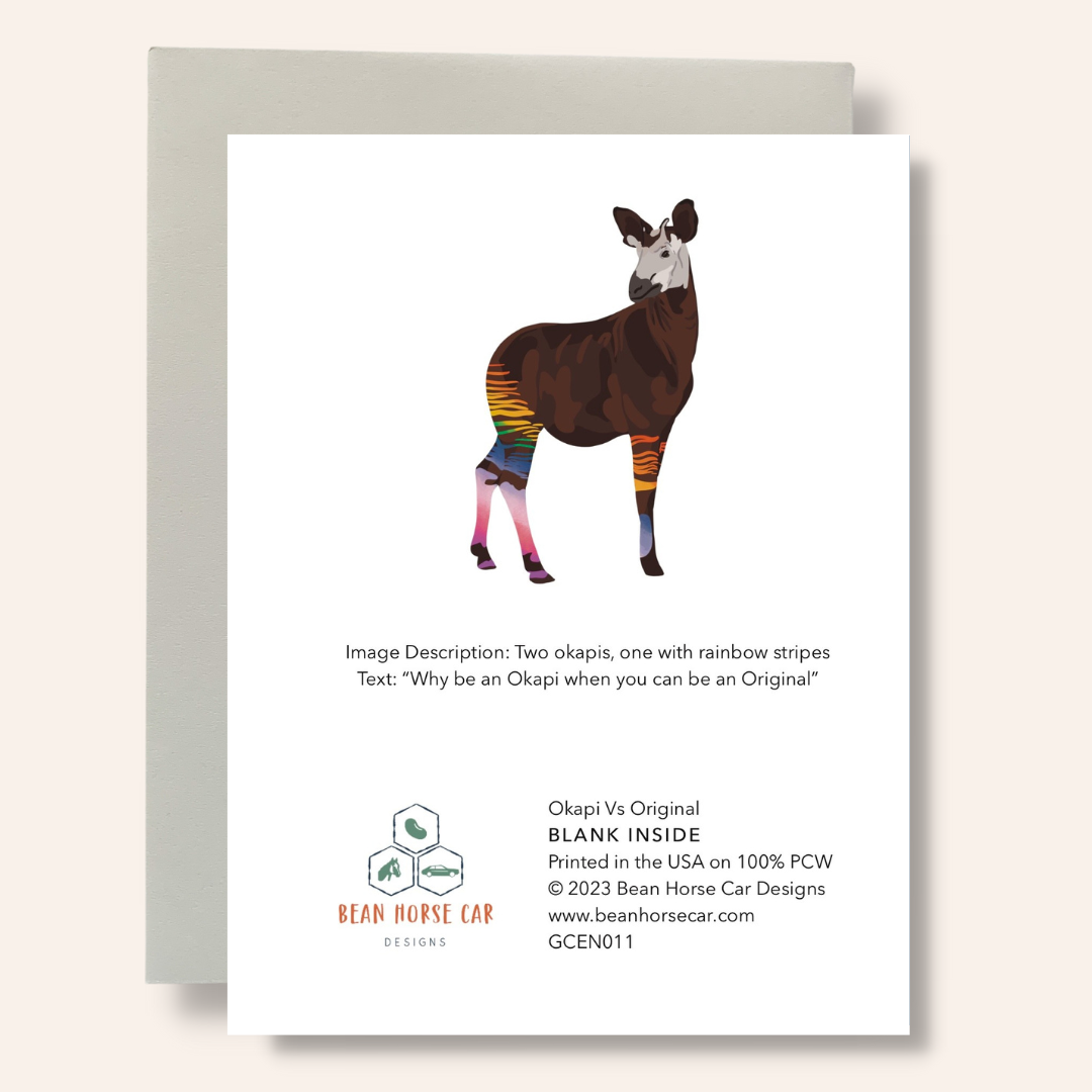 Okapi vs Original Greeting Card