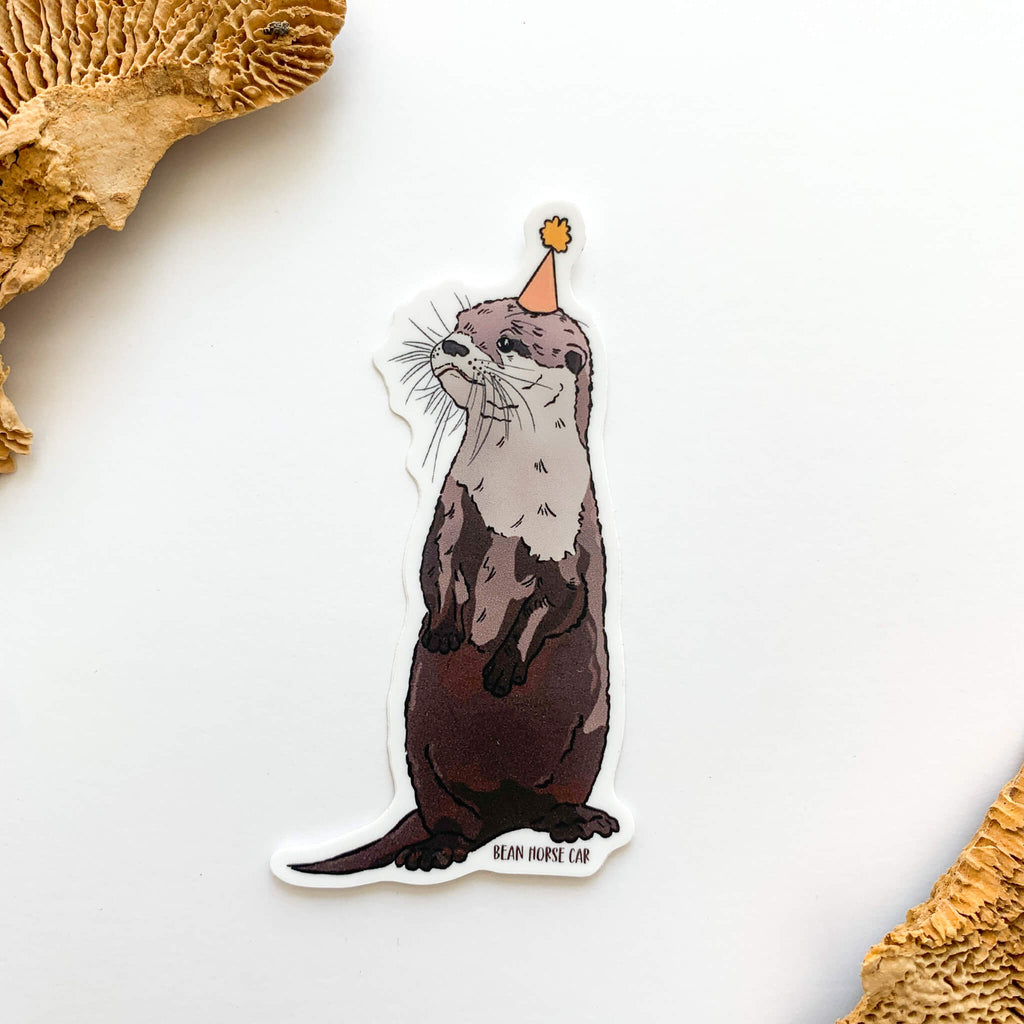 Party Asian Small-clawed Otter Sticker