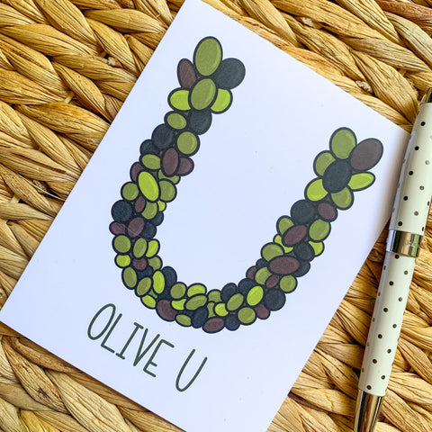Olive U Greeting Card