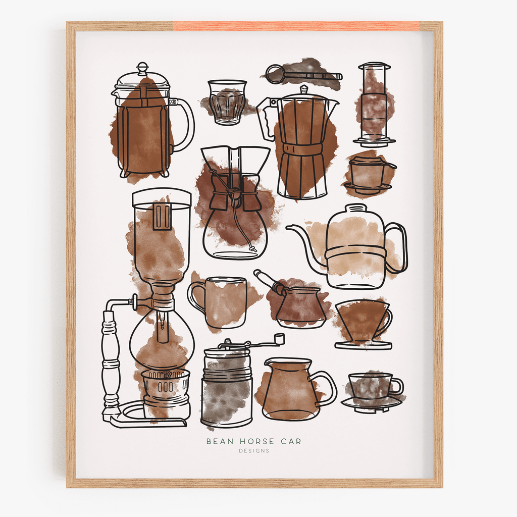 Coffee Brewing Art Print