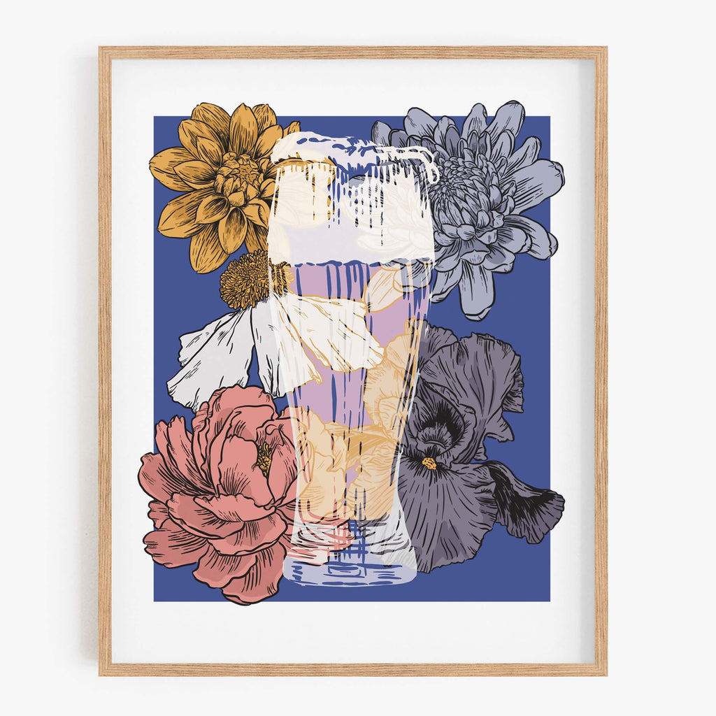 Beer and Blooms Art Print