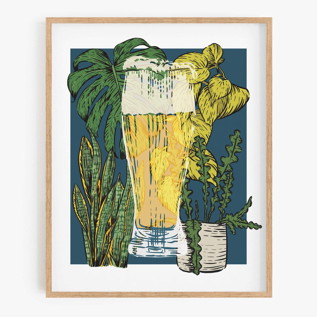 Beer and Houseplants Art Print