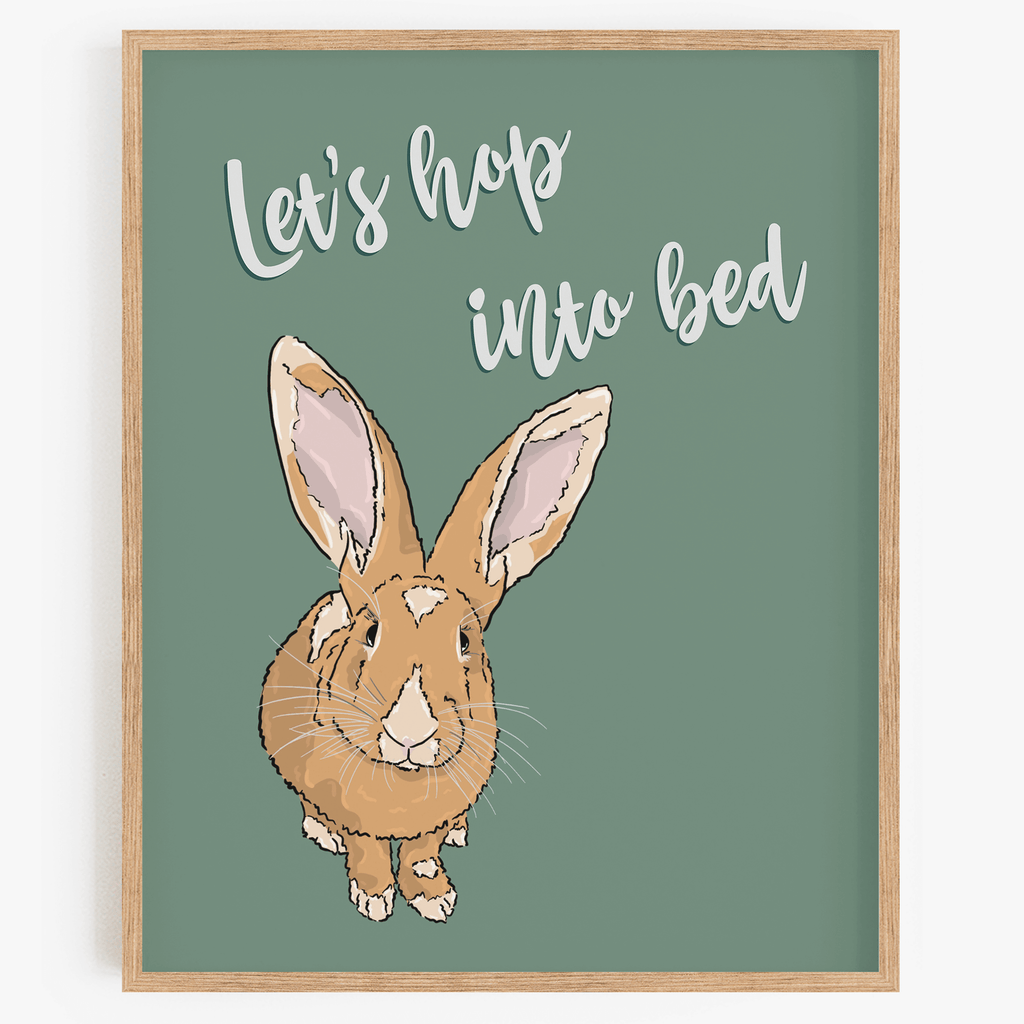 Let's Hop Into Bed Art Print
