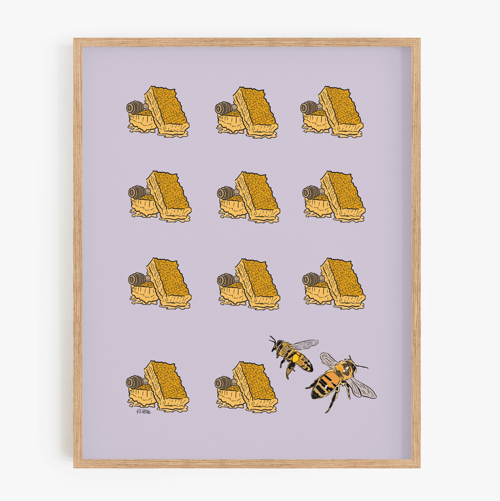Honey Pattern Art Print