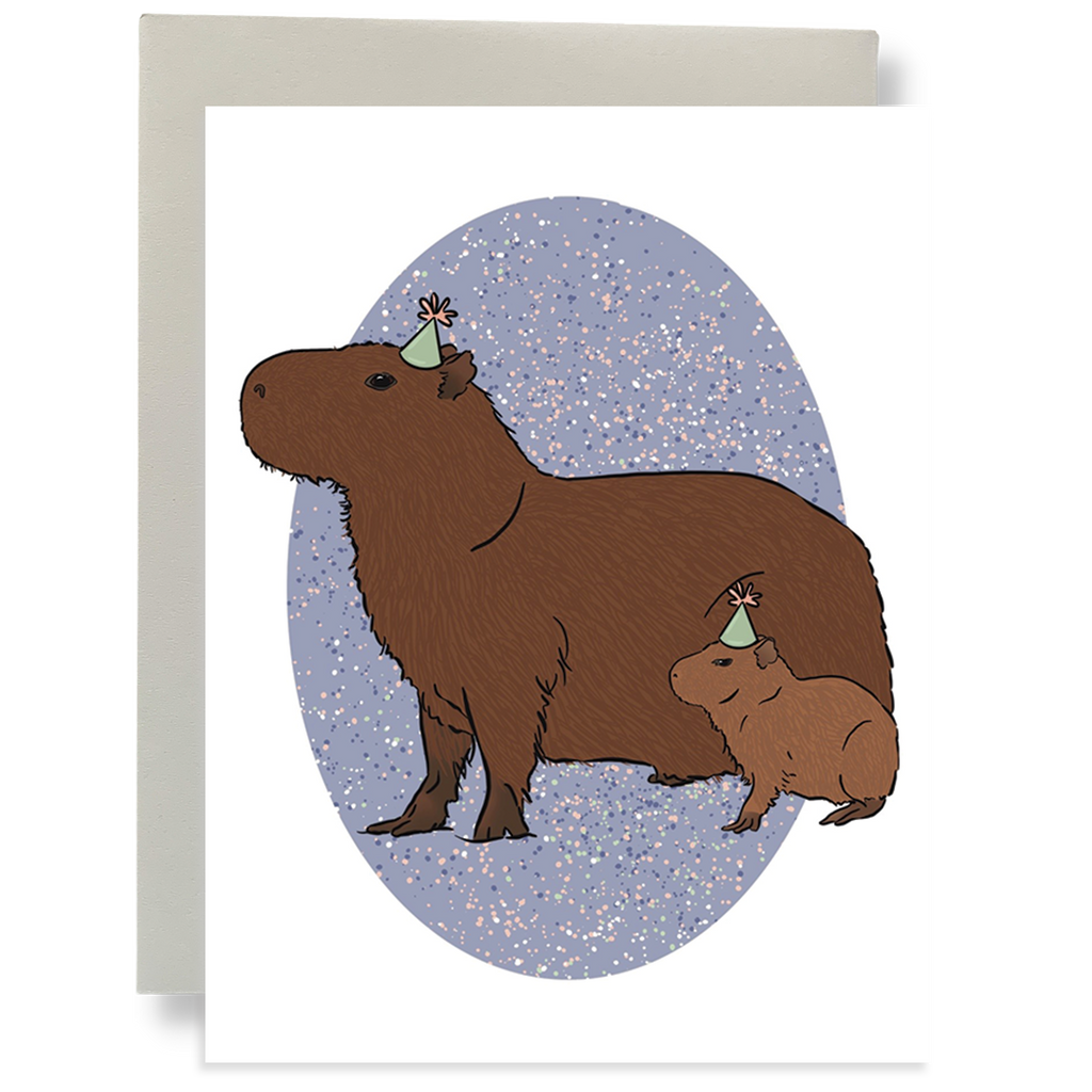 Party Capybaras Greeting Card
