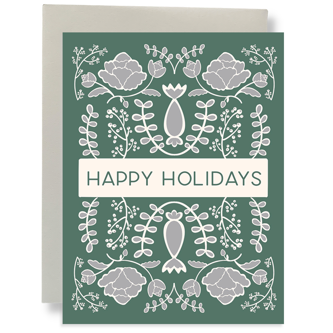 Box Set - Happy Holidays - Green Floral