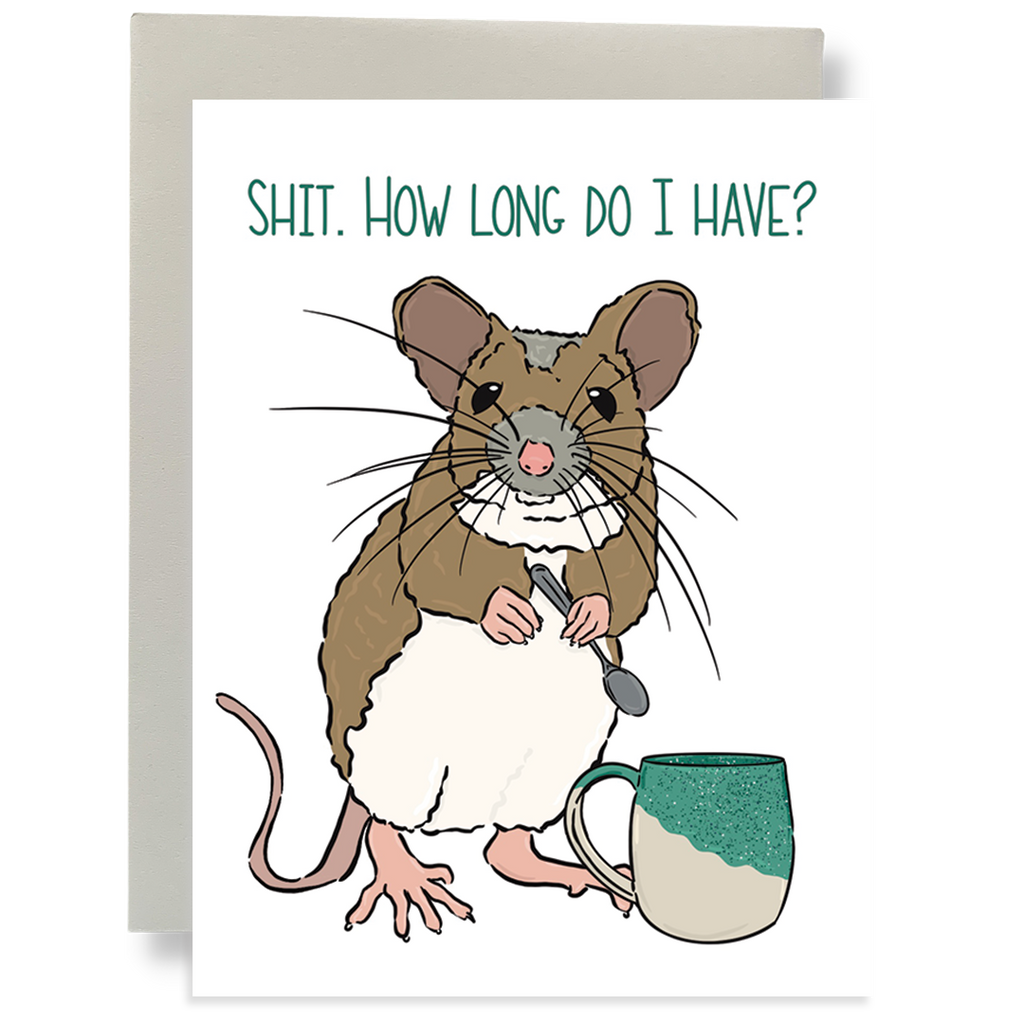 Stirring Mouse Greeting Card