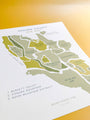 AVA Map - Sonoma County Labeled Art Print - North Coast Region