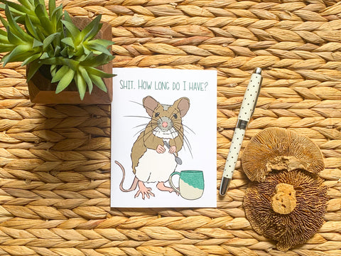 Stirring Mouse Greeting Card