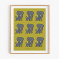 Elephant Pattern Art Print