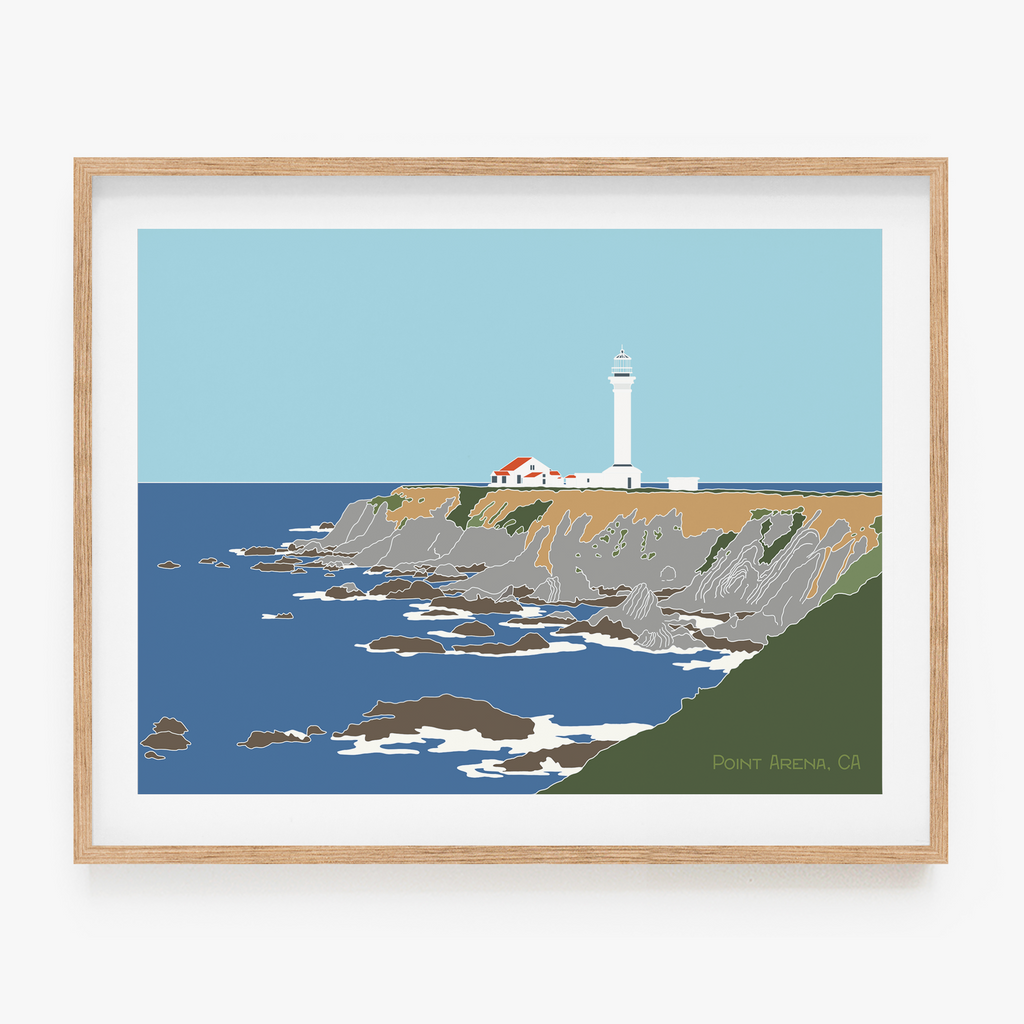 Point Arena Lighthouse - Point Arena, CA Art Print