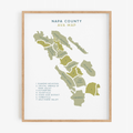 AVA Map - Napa County Labeled Art Print - North Coast Region
