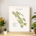 AVA Map - Napa County Labeled Art Print - North Coast Region