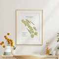 AVA Map - Napa County Labeled Art Print - North Coast Region