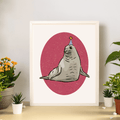 Party Elephant Seal Art Print