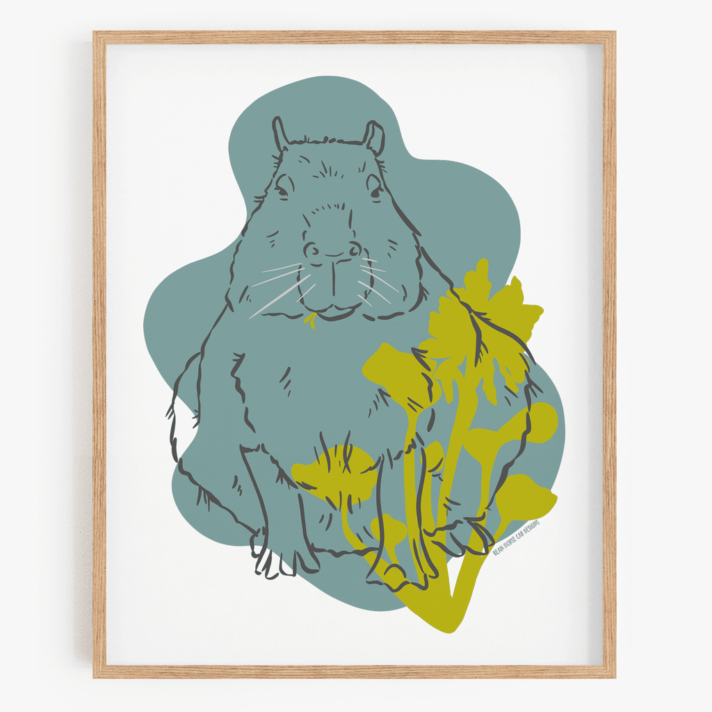 Roy the Capybara Art Print