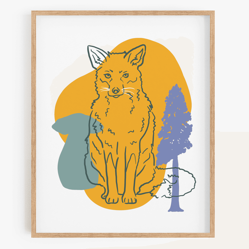 Violet the Fox Art Print