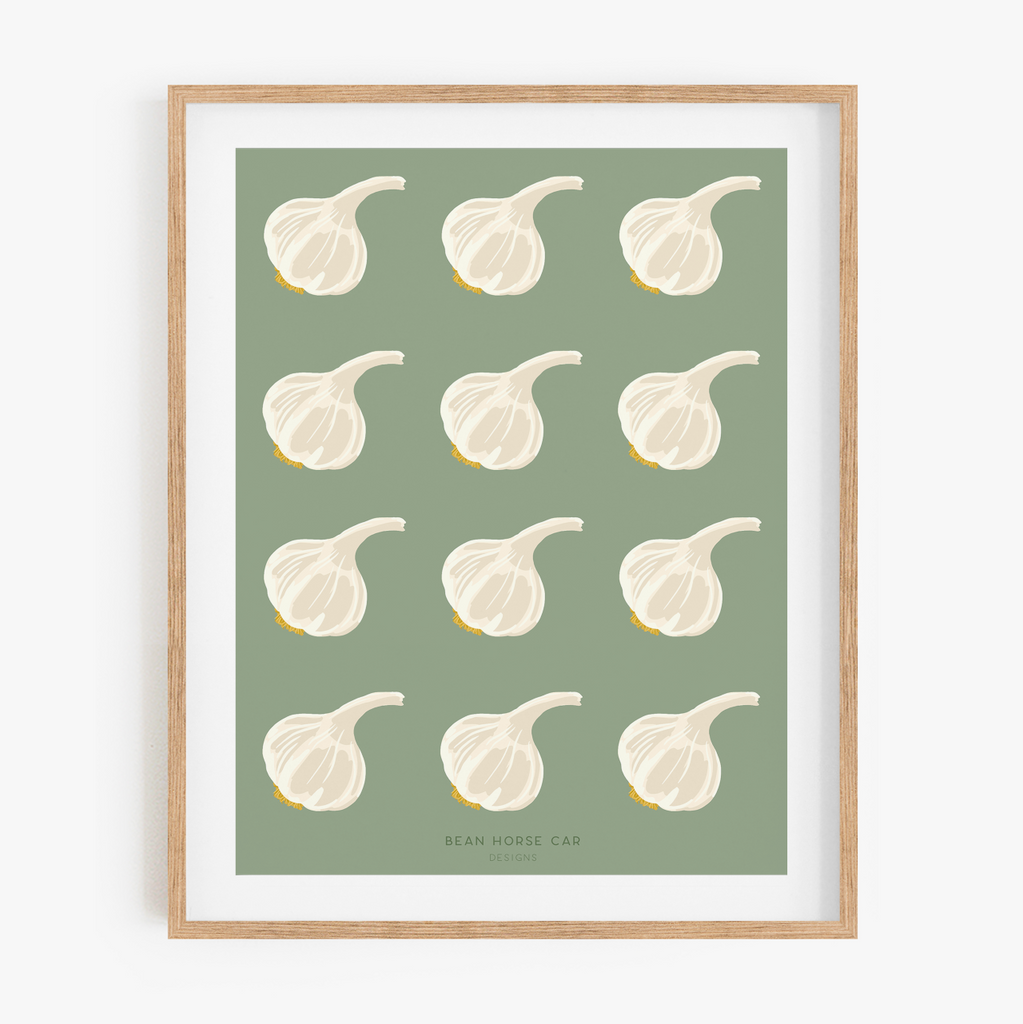 Garlic Pattern Art Print
