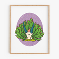 Party Leaf Sheep Art Print