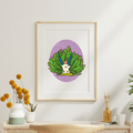 Party Leaf Sheep Art Print