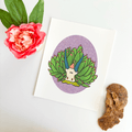 Party Leaf Sheep Art Print