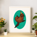 Party Sea Lion Art Print