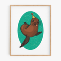 Party Sea Lion Art Print