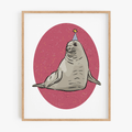 Party Elephant Seal Art Print