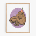 Party Baby Walrus - Uki Art Print