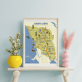 Sonoma County Map - Illustrative Art Print