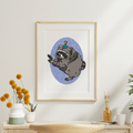 Party Jimothy the Raccoon Art Print