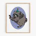 Party Jimothy the Raccoon Art Print