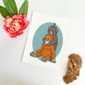 Party Punch the Monkey Art Print