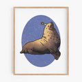 Party Chonkers the Steller Sea Lion Art Print