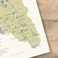 Sonoma County Map Art Print