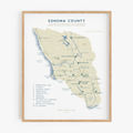 Sonoma County Map Art Print