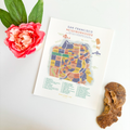 San Francisco Neighborhoods Map Art Print