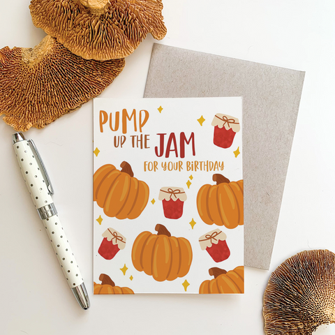 Pump Up The Jam Birthday Greeting Card