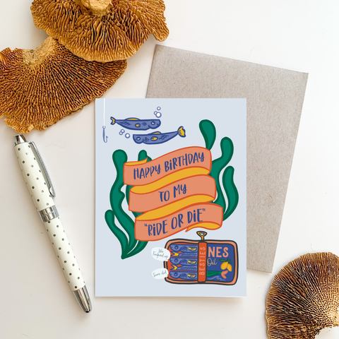 Sardine Besties Greeting Card