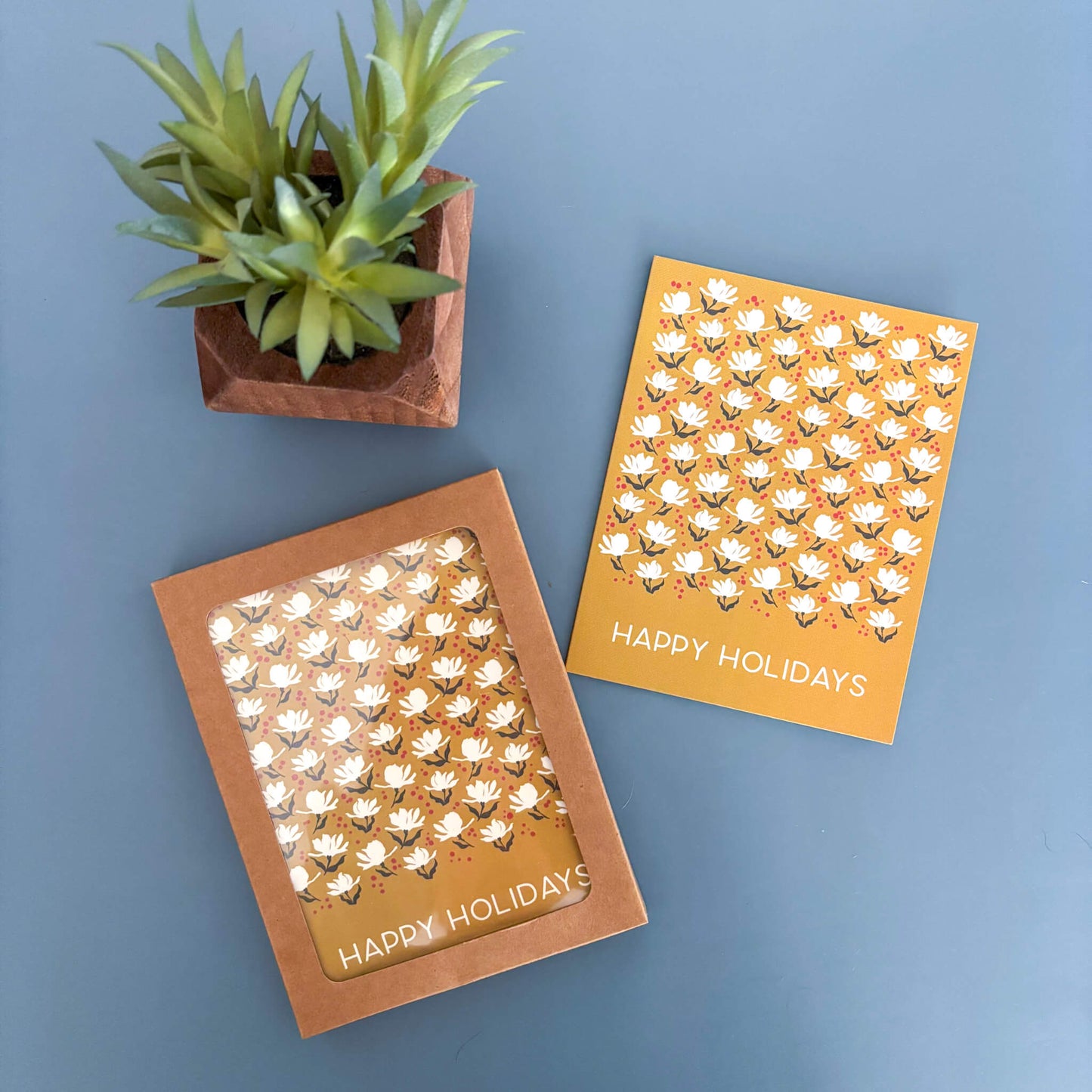 Box Set - Happy Holidays - Small Floral Pattern