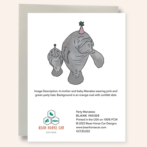 Party Manatees Greeting Card