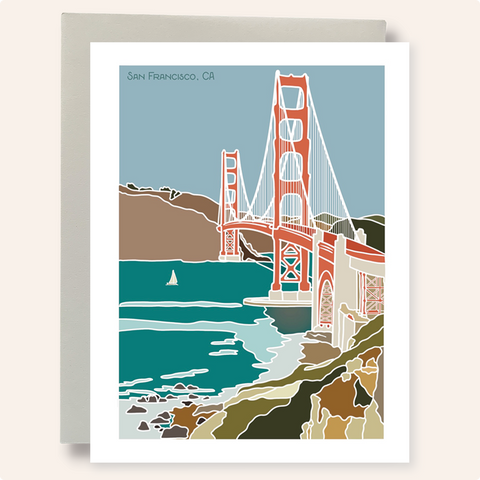 San Francisco - Golden Gate Bridge Greeting Card