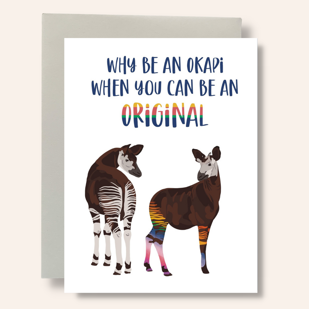 Okapi vs Original Greeting Card