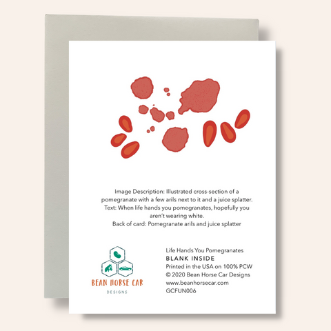 Life Hands You Pomegranates Greeting Card
