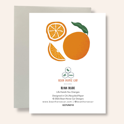 Life Hands You Oranges Greeting Card