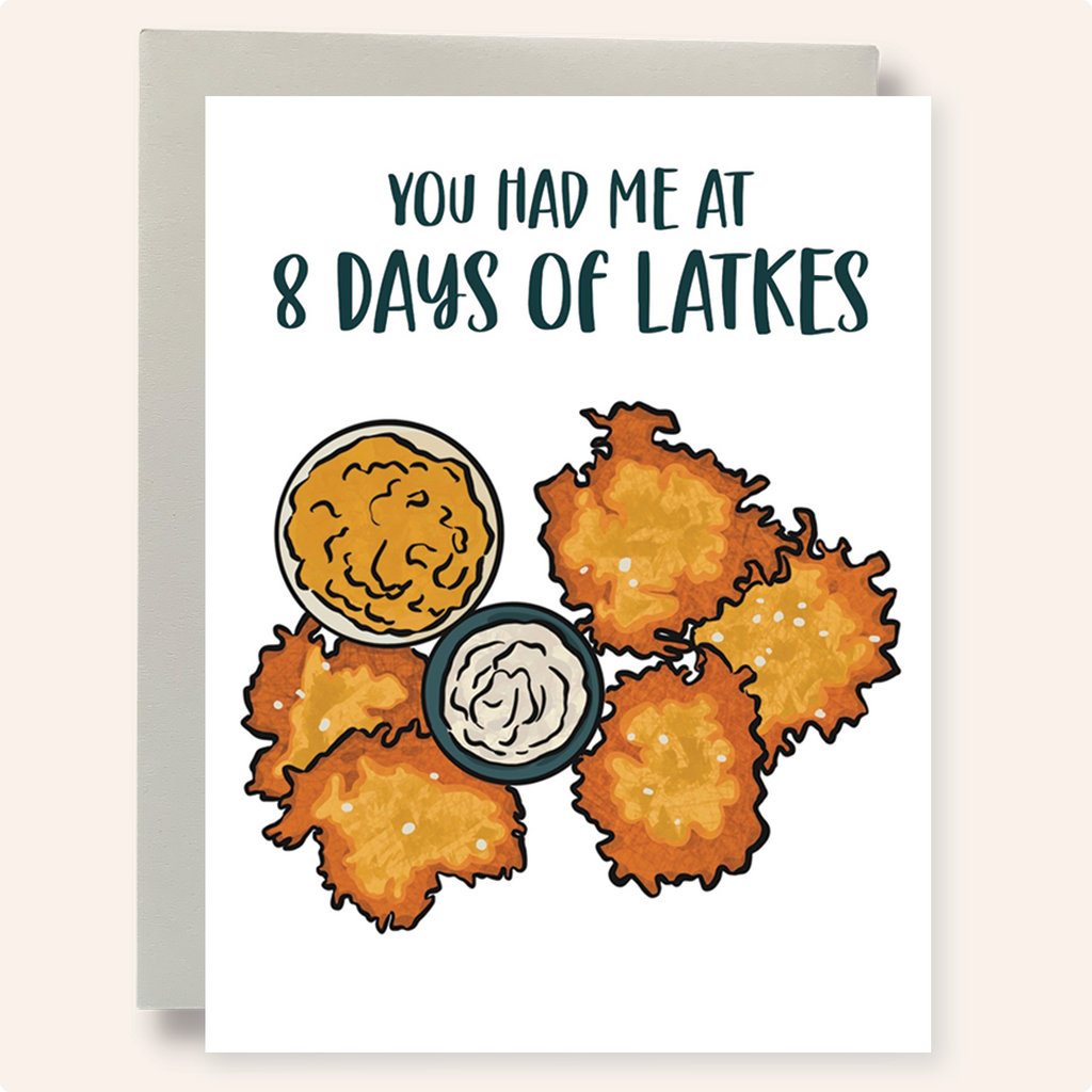 8 Days of Latkes Greeting Card